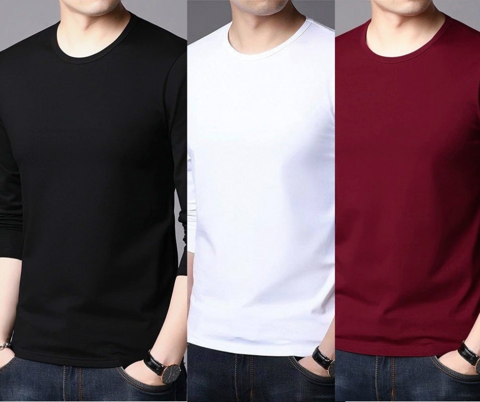 ৩ পিছ ফুল স্লিফ টি-শার্টের কম্বো | 3-Piece Full Sleeve T-Shirt